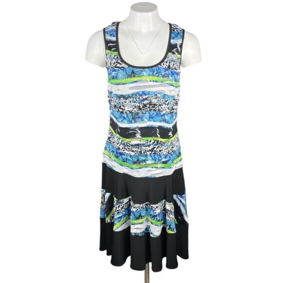 FRANK LYMAN Design Animal Print Dress Sz 10 - Picture 1 of 4